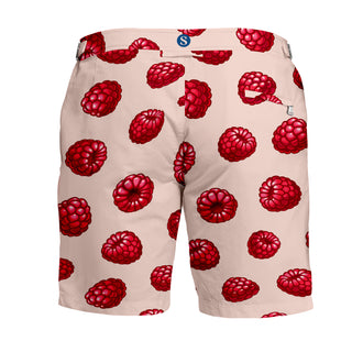 Raspberry Print Men Bathing Suit