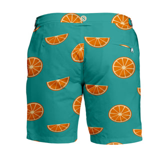 Orange Print Kids Bathing Suit
