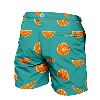 Orange Print Kids Bathing Suit